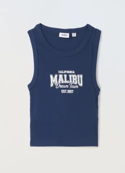 Blukids Canotta in costina di cotone stretch ragazza- T-shirt
