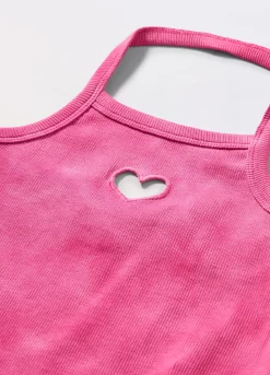 Blukids Canotta in costina di cotone stretch ragazza- T-shirt