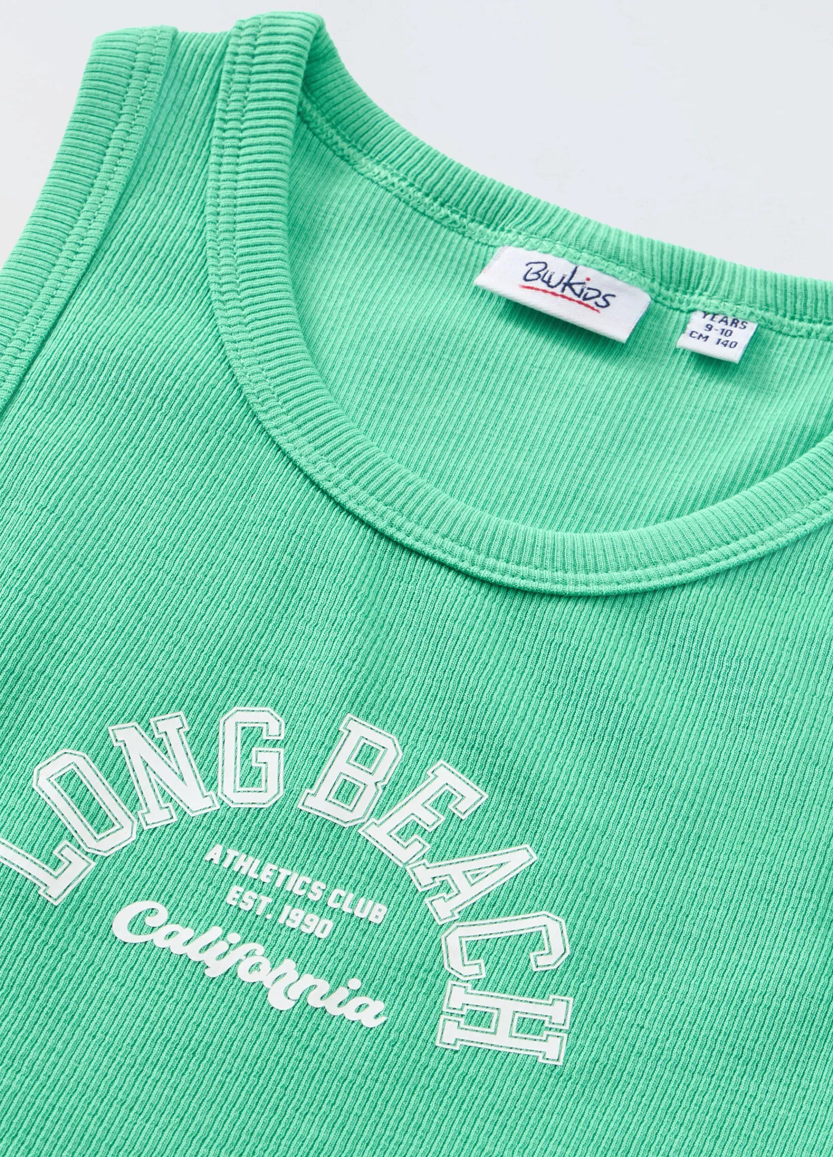 Blukids Canotta in costina di cotone stretch ragazza- T-shirt