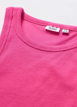 Blukids Canotta in costina di cotone stretch ragazza- T-shirt