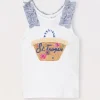 Blukids Canotta in jersey di cotone stretch bambina- T-shirt