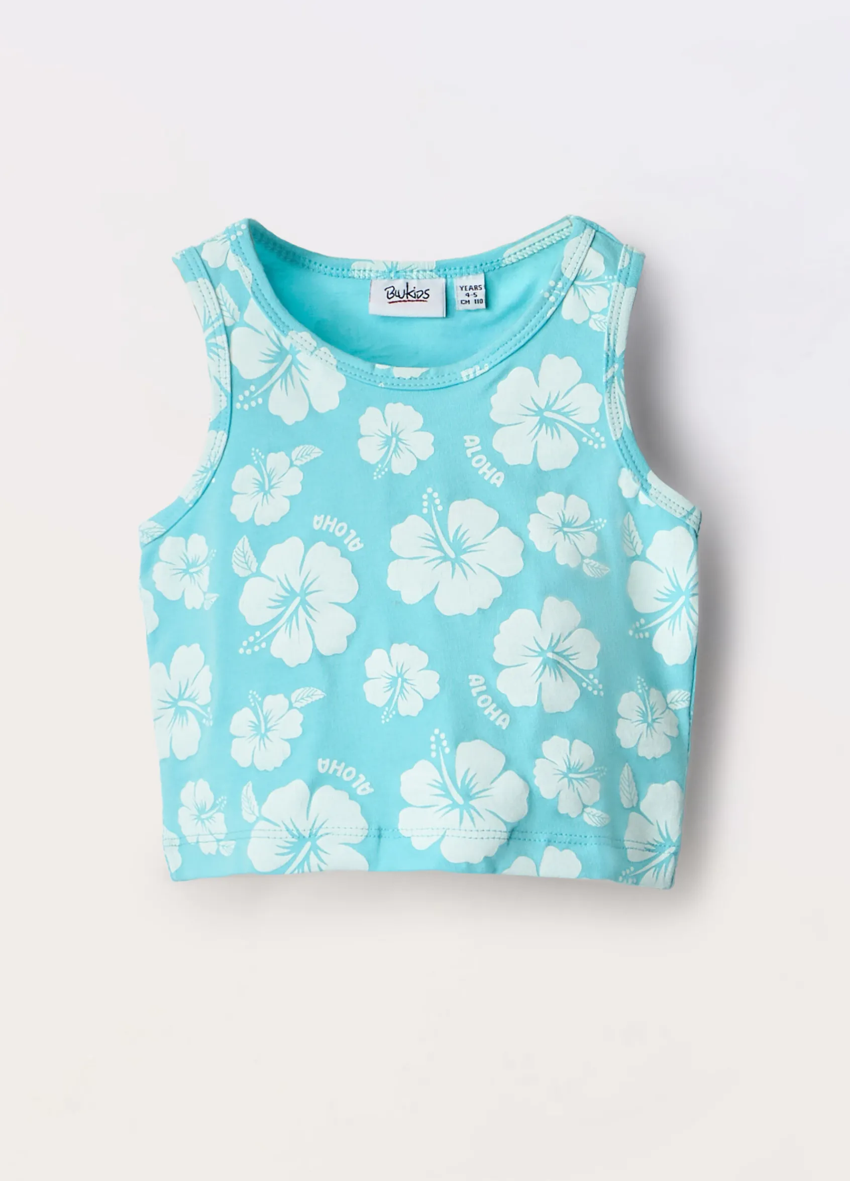 Blukids Canotta in jersey di cotone stretch bambina- T-shirt