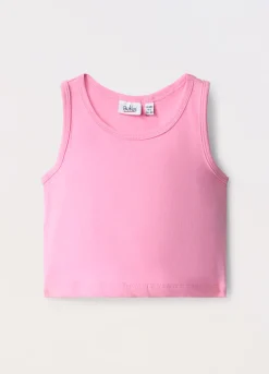 Blukids Canotta in jersey di cotone stretch bambina- T-shirt