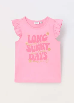 Blukids Canotta in jersey di puro cotone bambina- T-shirt