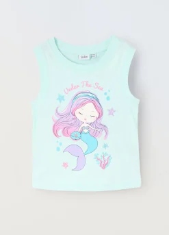 Blukids Canotta in jersey di puro cotone bambina- T-shirt