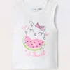 Blukids Canotta in jersey di puro cotone bambina- T-shirt