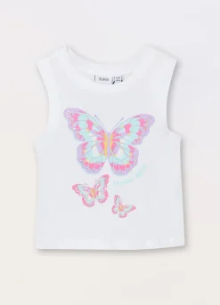Blukids Canotta in jersey di puro cotone bambina- T-shirt