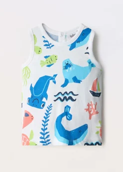 Blukids Canotta in jersey di puro cotone neonato- T-shirt