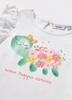 Blukids Canotta in jersey di puro cotone neonata- T-shirt
