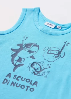 Blukids Canotta in jersey di puro cotone neonato- T-shirt