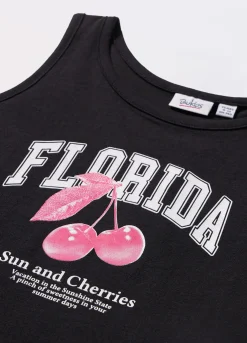Blukids Canotta in jersey di puro cotone ragazza- T-shirt