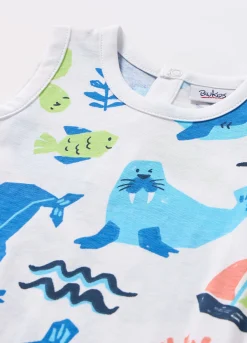 Blukids Canotta in jersey di puro cotone neonato- T-shirt