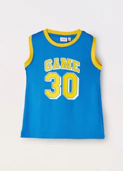 Blukids Canotta in mesh con stampa bambino-Bambino T-shirt