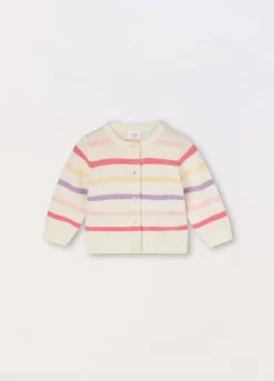 Blukids Cardigan girocollo in puro cotone neonata- Maglioncini