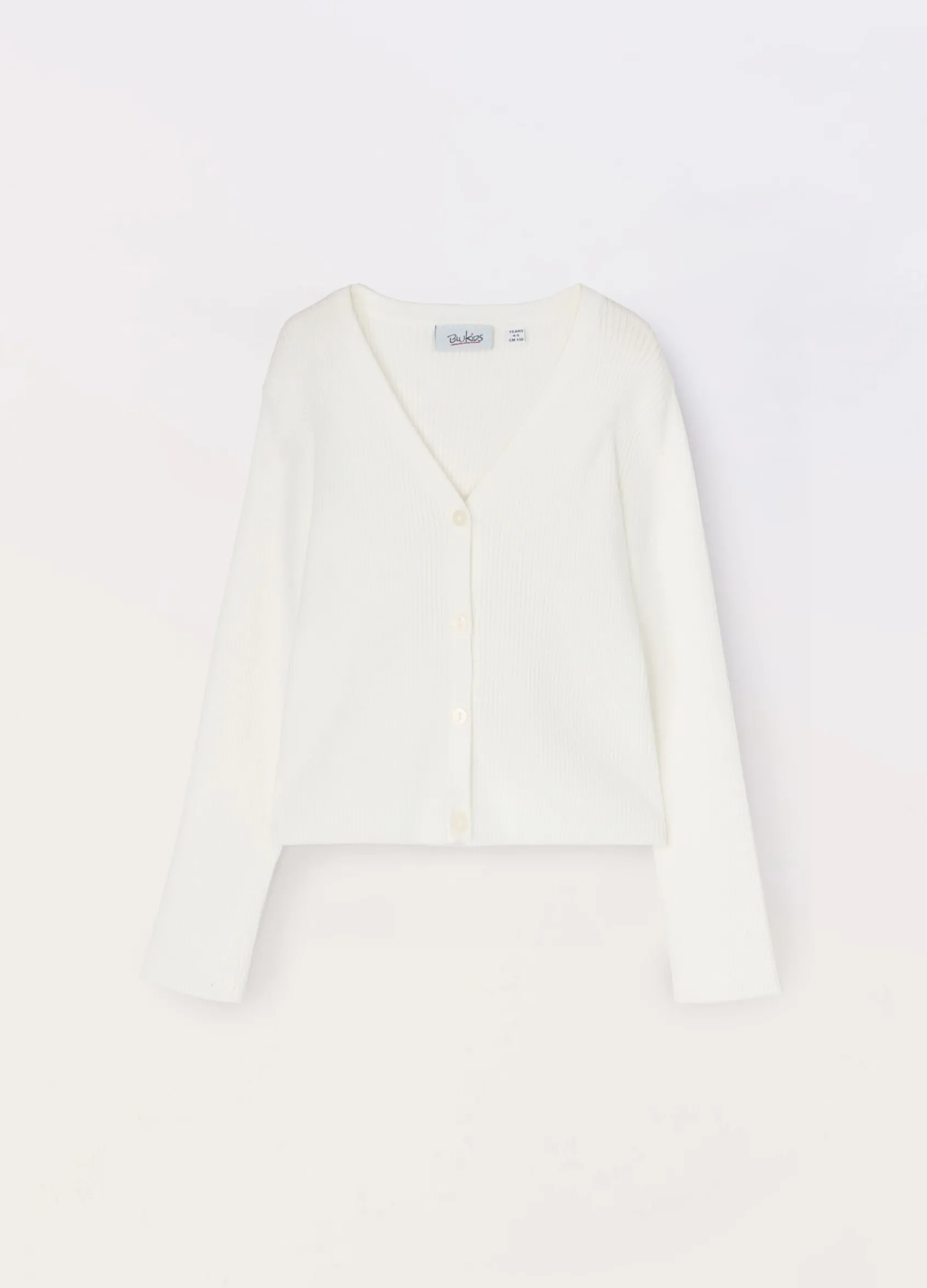 Blukids Cardigan in costina misto viscosa bambina- Maglioni