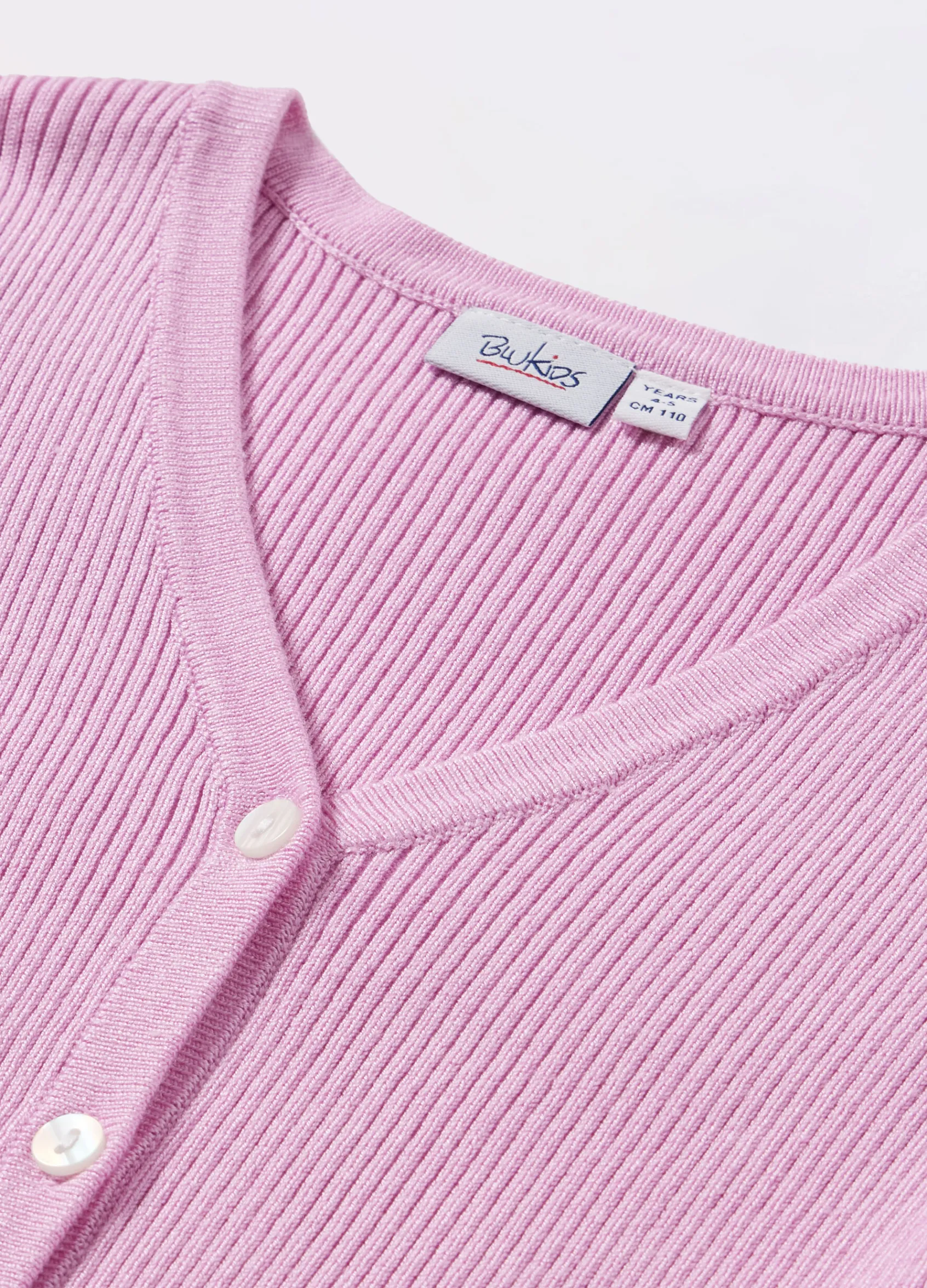 Blukids Cardigan in costina misto viscosa bambina- Maglioni