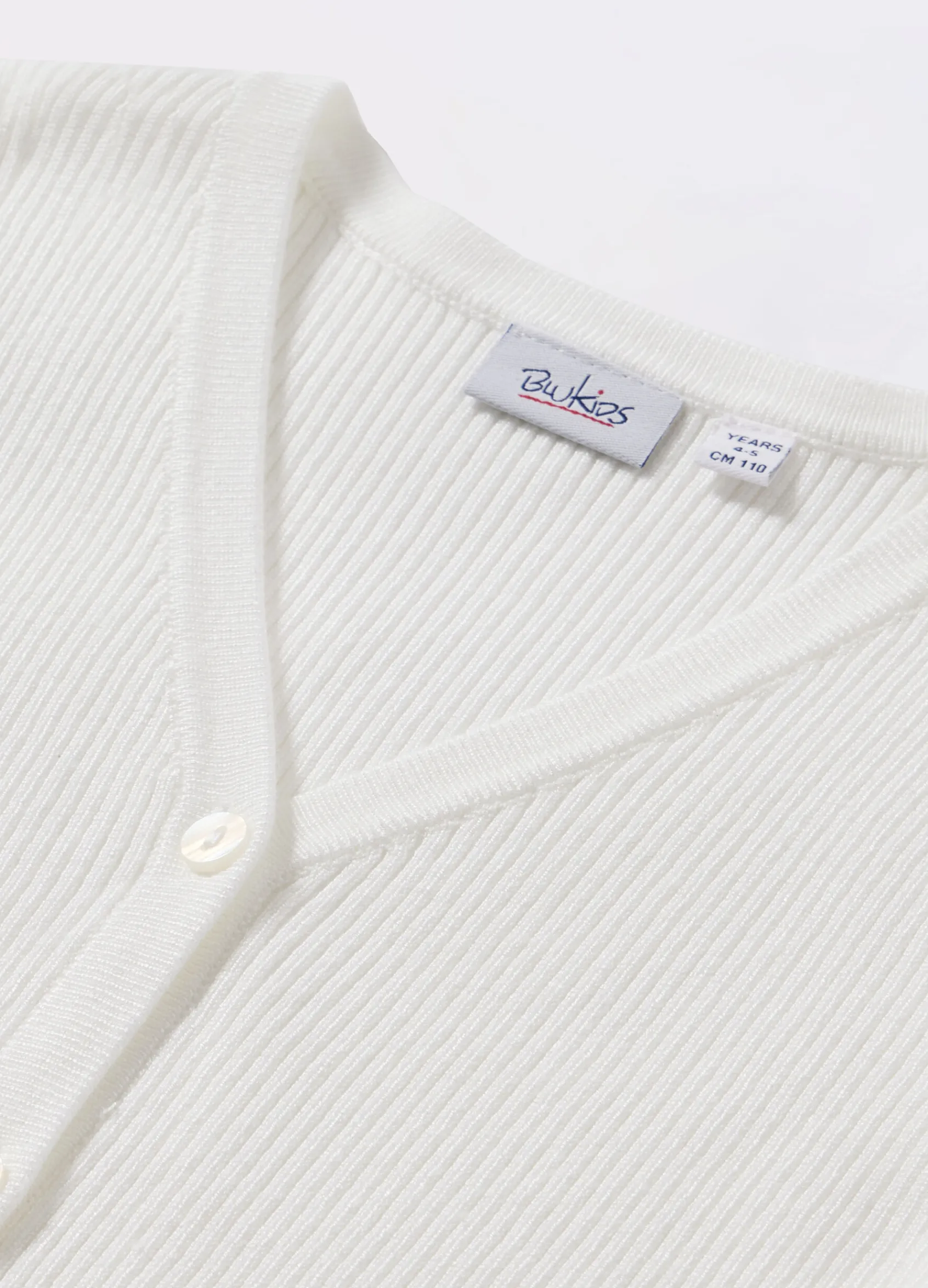 Blukids Cardigan in costina misto viscosa bambina- Maglioni