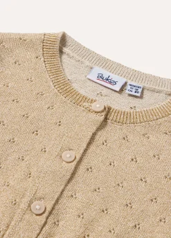 Blukids Cardigan in cotone pointelle neonata- Maglioncini