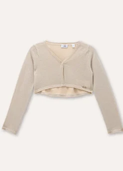 Blukids Cardigan scalda cuore in filo lurex bambina- Maglioni