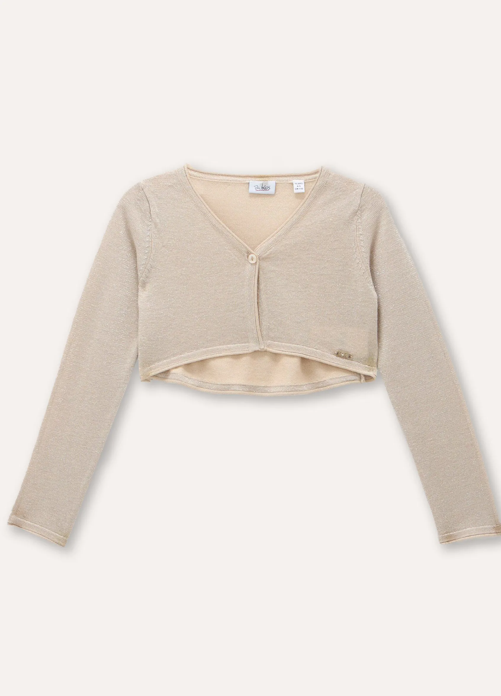 Blukids Cardigan scalda cuore in filo lurex bambina- Maglioni