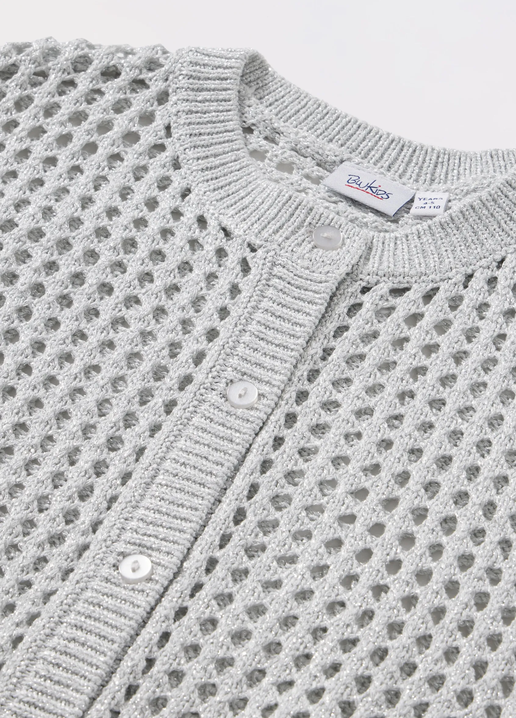 Blukids Cardigan tricot in misto cotone bambina- Maglioni