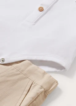 Blukids Completino in jersey stretch con body e pantalone neonato- Completini