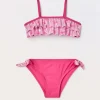Blukids Costume bikini con rouches bambina- Mare