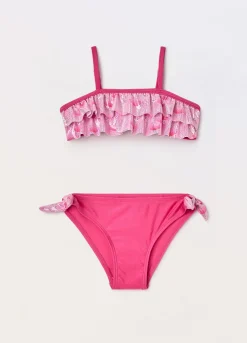 Blukids Costume bikini con rouches bambina- Mare