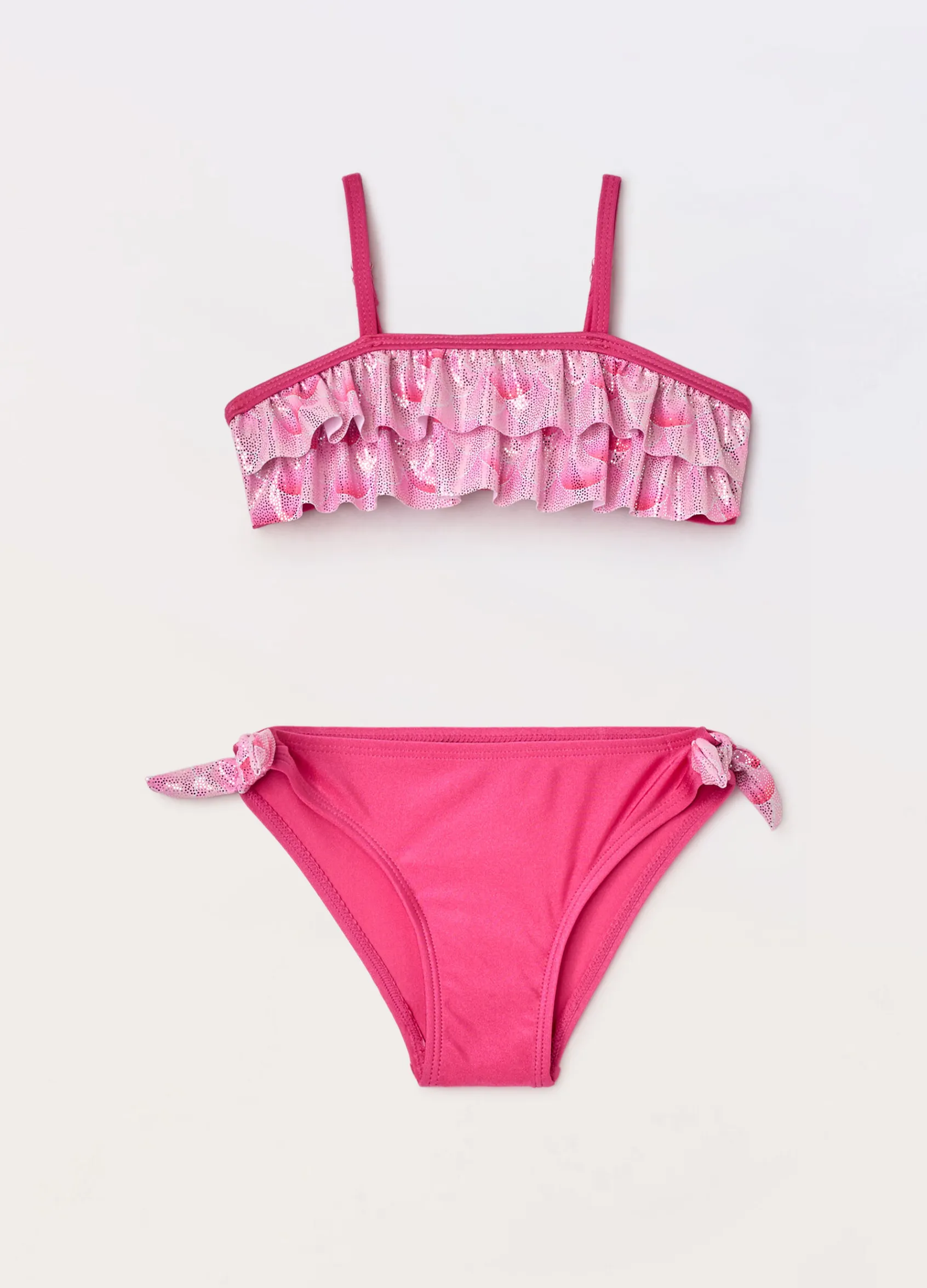 Blukids Costume bikini con rouches bambina- Mare