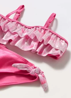 Blukids Costume bikini con rouches bambina- Mare