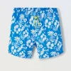 Blukids Costume boxer floreale ragazzo- Mare