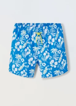 Blukids Costume boxer floreale ragazzo- Mare