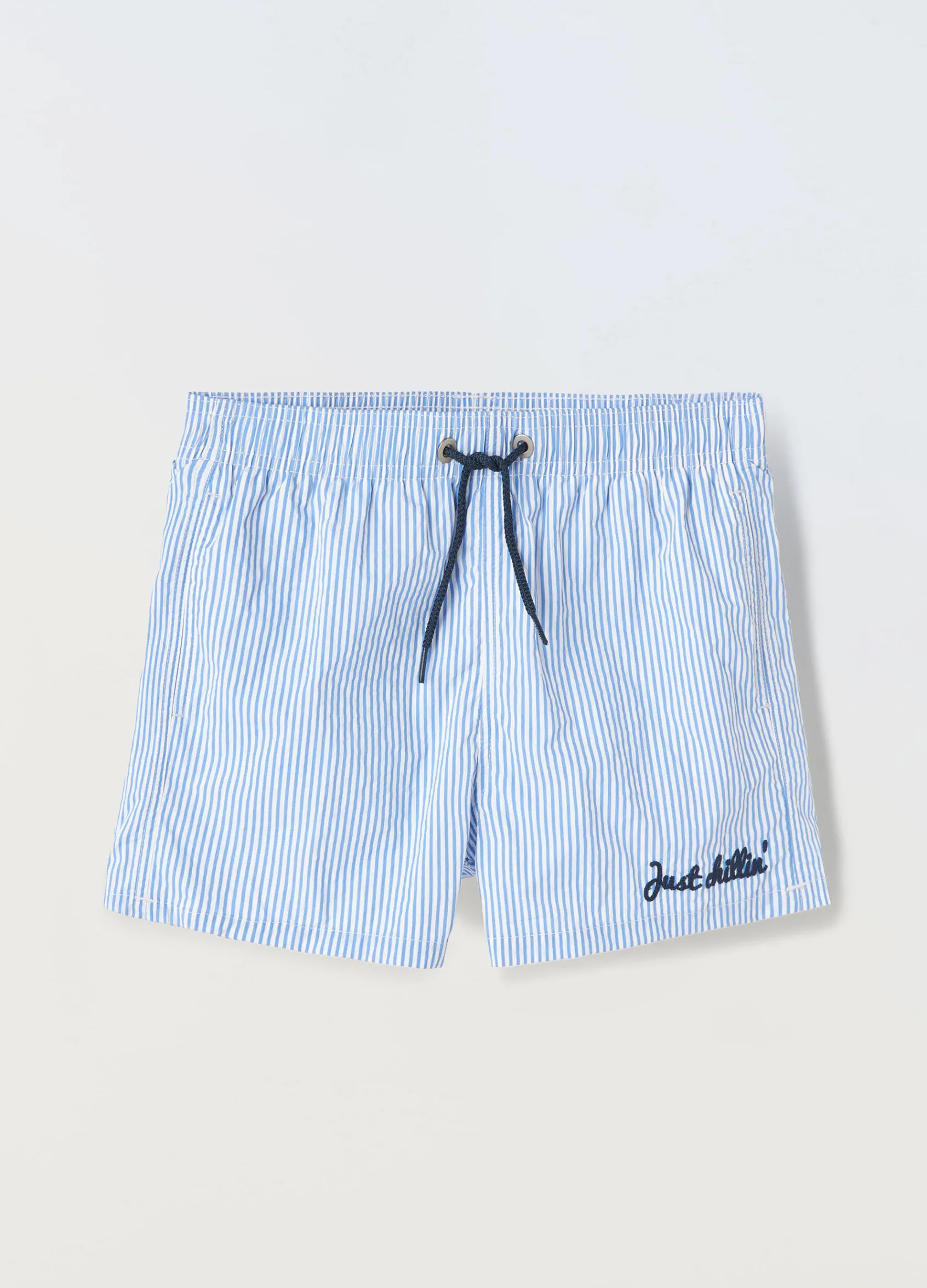 Blukids Costume boxer rigato ragazzo- Mare