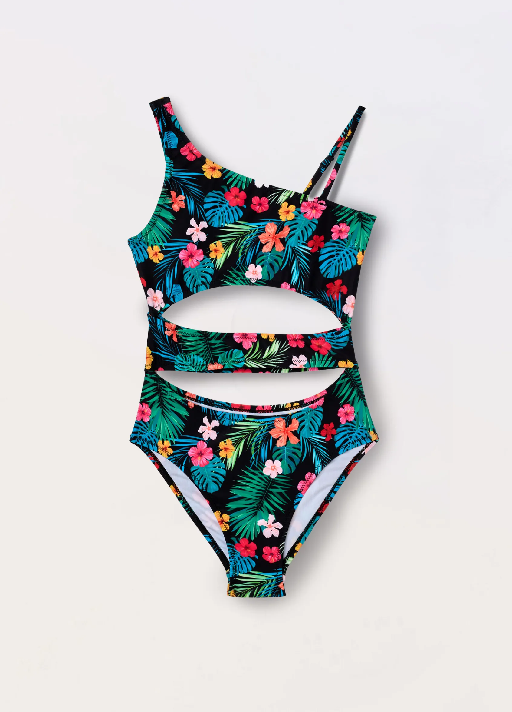 Blukids Costume intero floreale ragazza- Mare