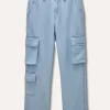 Blukids Denim cargo in puro cotone ragazzo- Jeans
