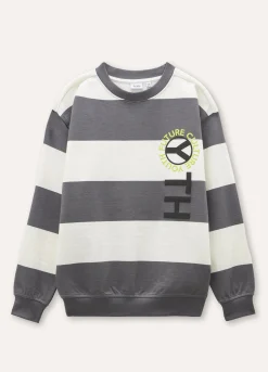 Blukids Felpa a righe in misto cotone ragazzo- Felpe