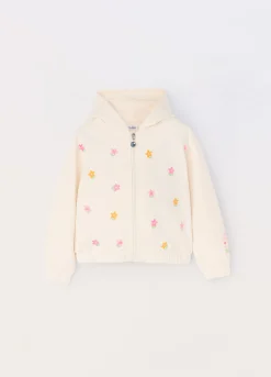 Blukids Felpa con cappuccio in french terry di misto cotone bambina- Felpe