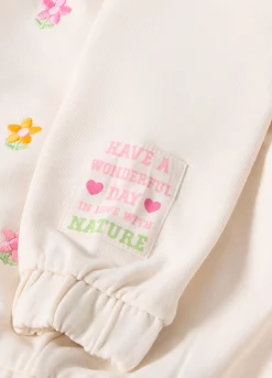 Blukids Felpa con cappuccio in french terry di misto cotone bambina- Felpe