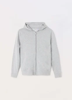 Blukids Felpa full zip con cappuccio in puro cotone ragazzo- Felpe