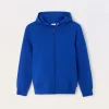 Blukids Felpa full zip con cappuccio in puro cotone ragazzo- Felpe