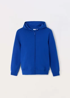 Blukids Felpa full zip con cappuccio in puro cotone ragazzo- Felpe
