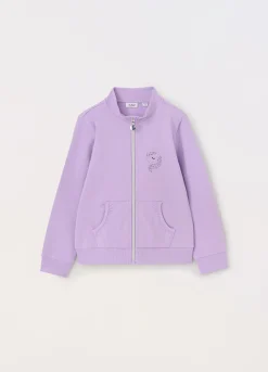 Blukids Felpa full zip in cotone stretch ragazza- Felpe