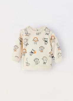 Blukids Felpa girocollo in french terry di puro cotone neonato- Felpe