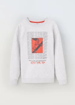 Blukids Felpa girocollo in misto cotone ragazzo- Felpe