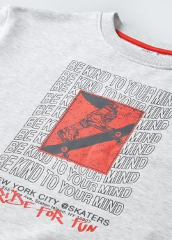 Blukids Felpa girocollo in misto cotone ragazzo- Felpe
