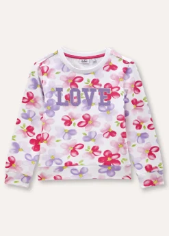Blukids Felpa in cotone stretch con stampa bambina- Felpe