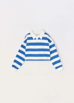 Blukids Felpa in french terry a righe ragazza- Felpe