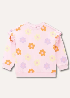 Blukids Felpa in puro cotone con rouches neonata- Felpe