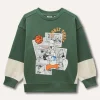 Blukids Felpa in puro cotone con stampa ragazzo- Felpe