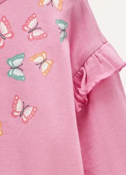 Blukids Felpa in puro cotone con rouches bambina- Felpe